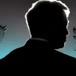 일론 머스크 뒷 모습과 트위터