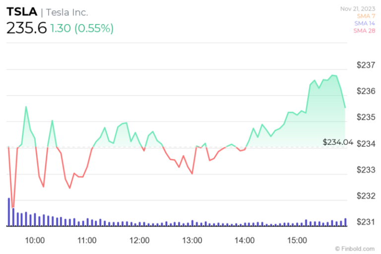 TSLA 일차트 / 출처: 핀볼드