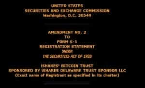 블랙록 비트코인(BTC) 상장투자신탁(ETF) 신청서