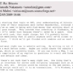 비트코인 초기 개발자, 비트코인 창시자 사토시 나카모토와 보낸 이메일 공개