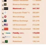 비트코인 보유량 TOP11 리스트 / 에릭 발추나스
