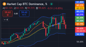비트코인 도미넌스 - 트레이딩뷰