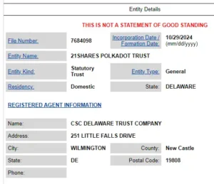 21SHARES POLKADOT TRUST
