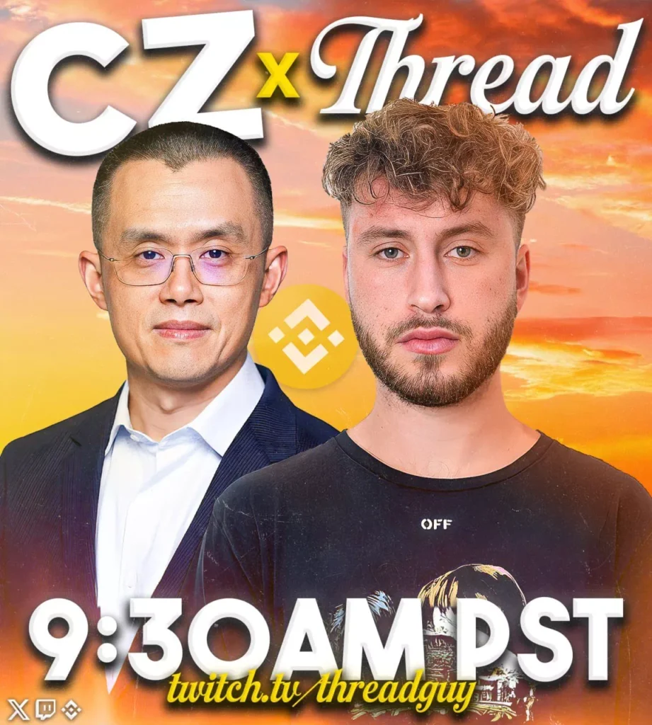 바이낸스 창업자 CZ, 11일 팟캐스트 라이브 인터뷰 예정 G22cBlYaAAEpqmd
