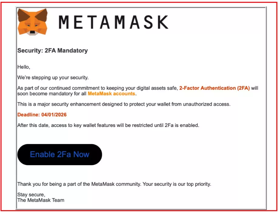 2FA 보안 인증 요구 스캠 유형 - 23pds