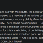 트럼프, 나토 사무총장과 통화…“그린란드는 미국·세계 안보에 필수”